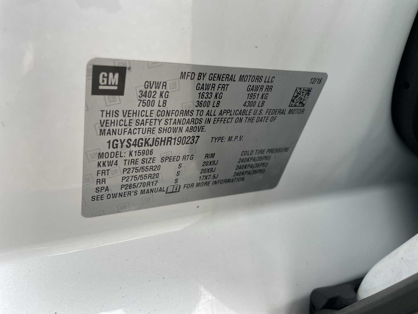 2017 Cadillac Escalade ESV Standard