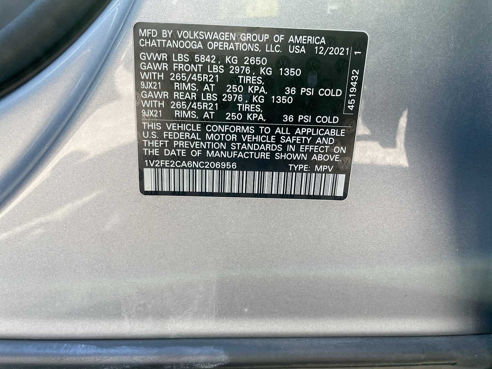 2022 Volkswagen Atlas Cross Sport 3.6L V6 SEL Premium R-Line