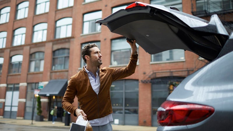 A man closing Back door