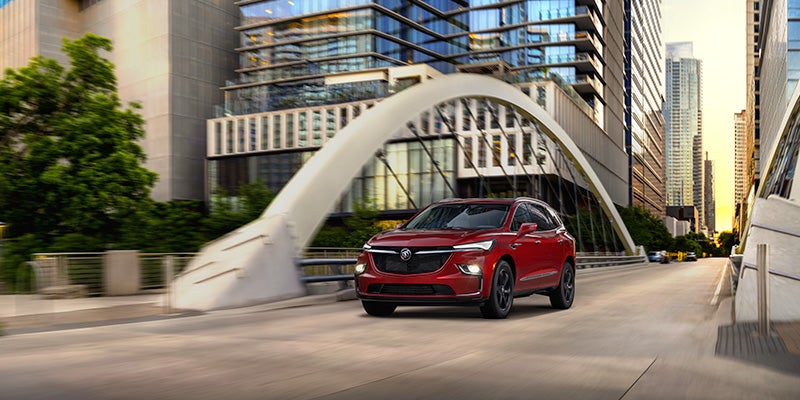 Red Buick Enclave on road