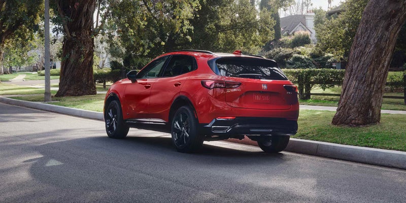 Rear-facing red 2026 Buick Envision