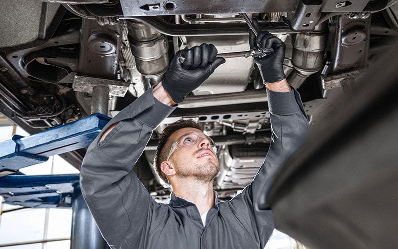 Service technician working on vehicle - Hudson Buick GMC in Poughkeepsie NY