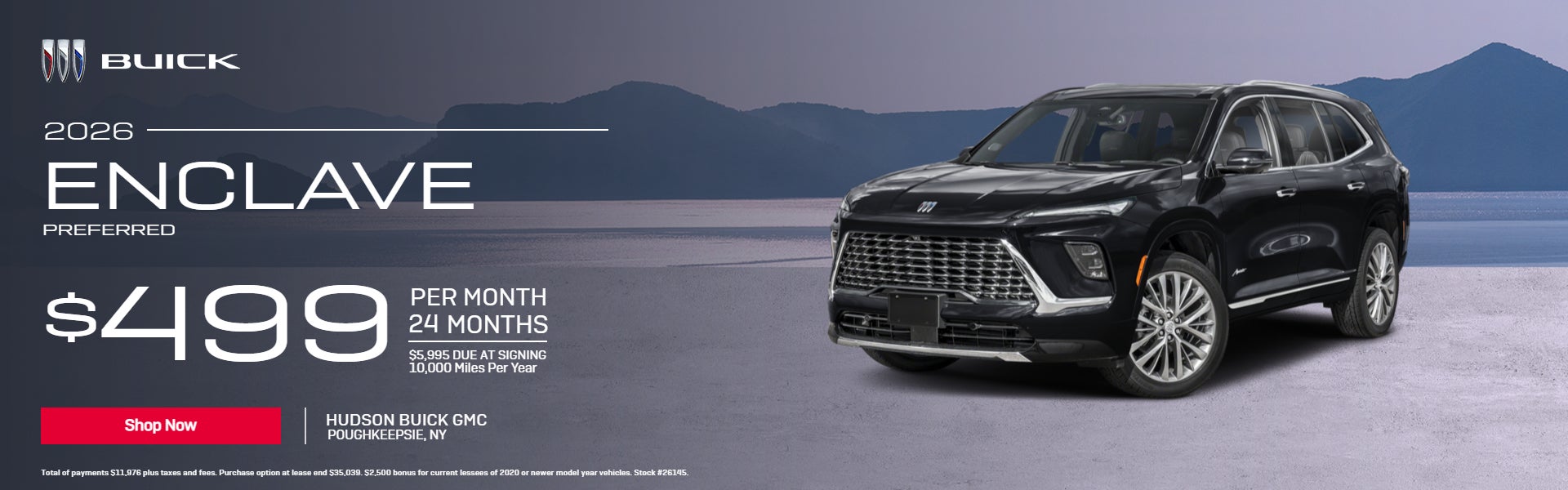 $499 per month lease on a 2026 Buick Enclave Preferred