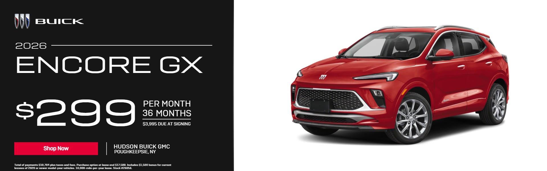 Buick Encore GX - $299 per month for 36 month lease